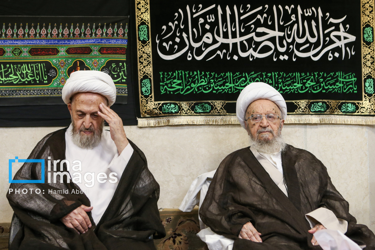 عزاداری مراجع تقلید قم در عاشورای حسینی