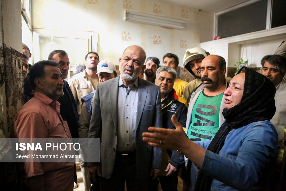 بازدید وزیر کشور از مناطق سیل‌زده مشهد