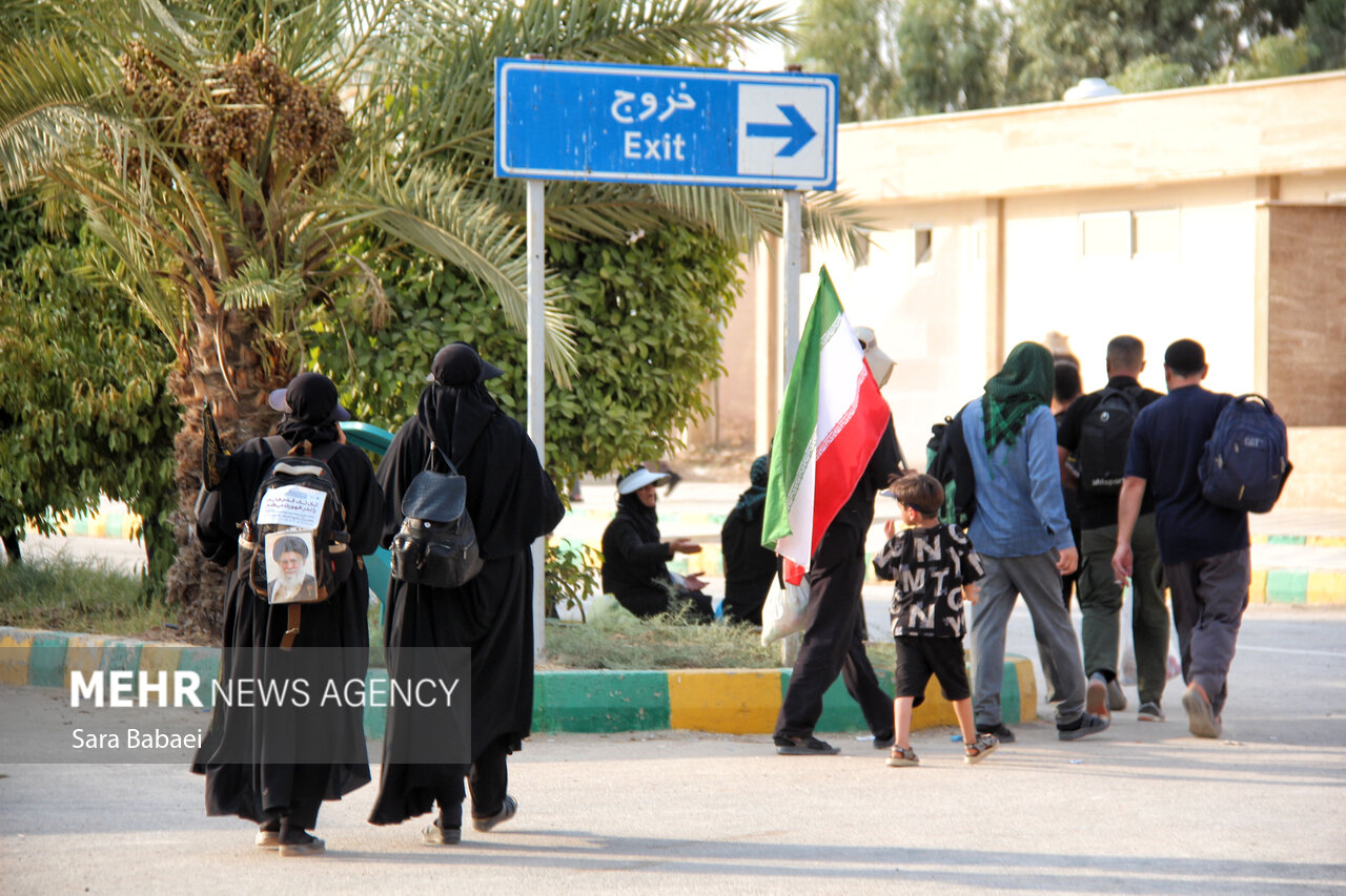 تردد زائران اربعین حسینی از مرز خسروی