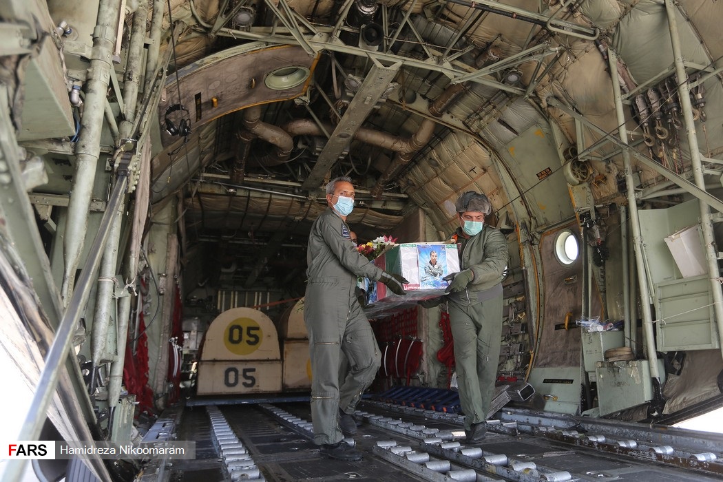 تشییع پیکر خلبان شهید بیرجند بیک‌محمدی 