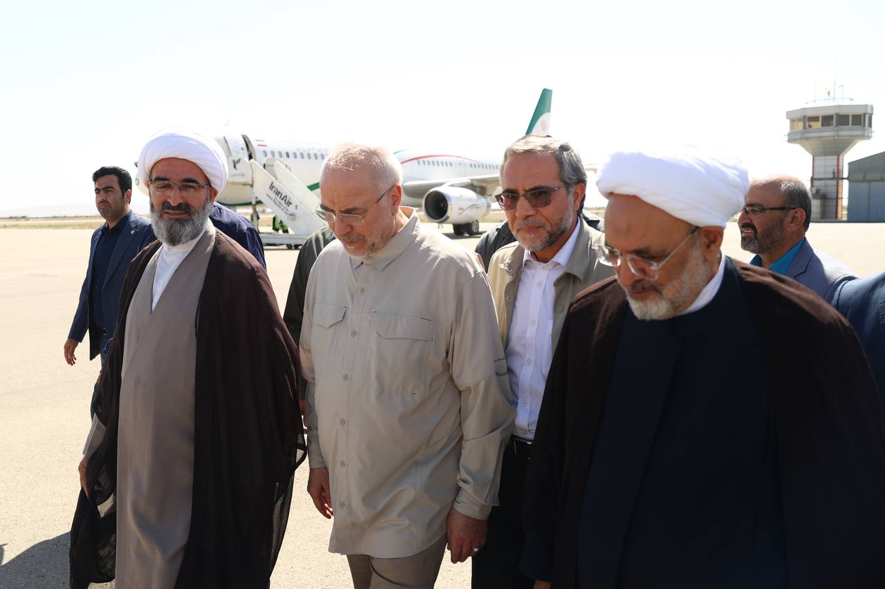 استقبال از قالیباف در فرودگاه سمنان