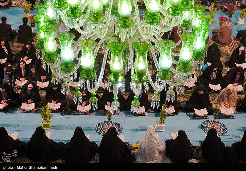 ترتیل خوانی قرآن کریم در مصلای حرم عبدالعظیم (ع) 