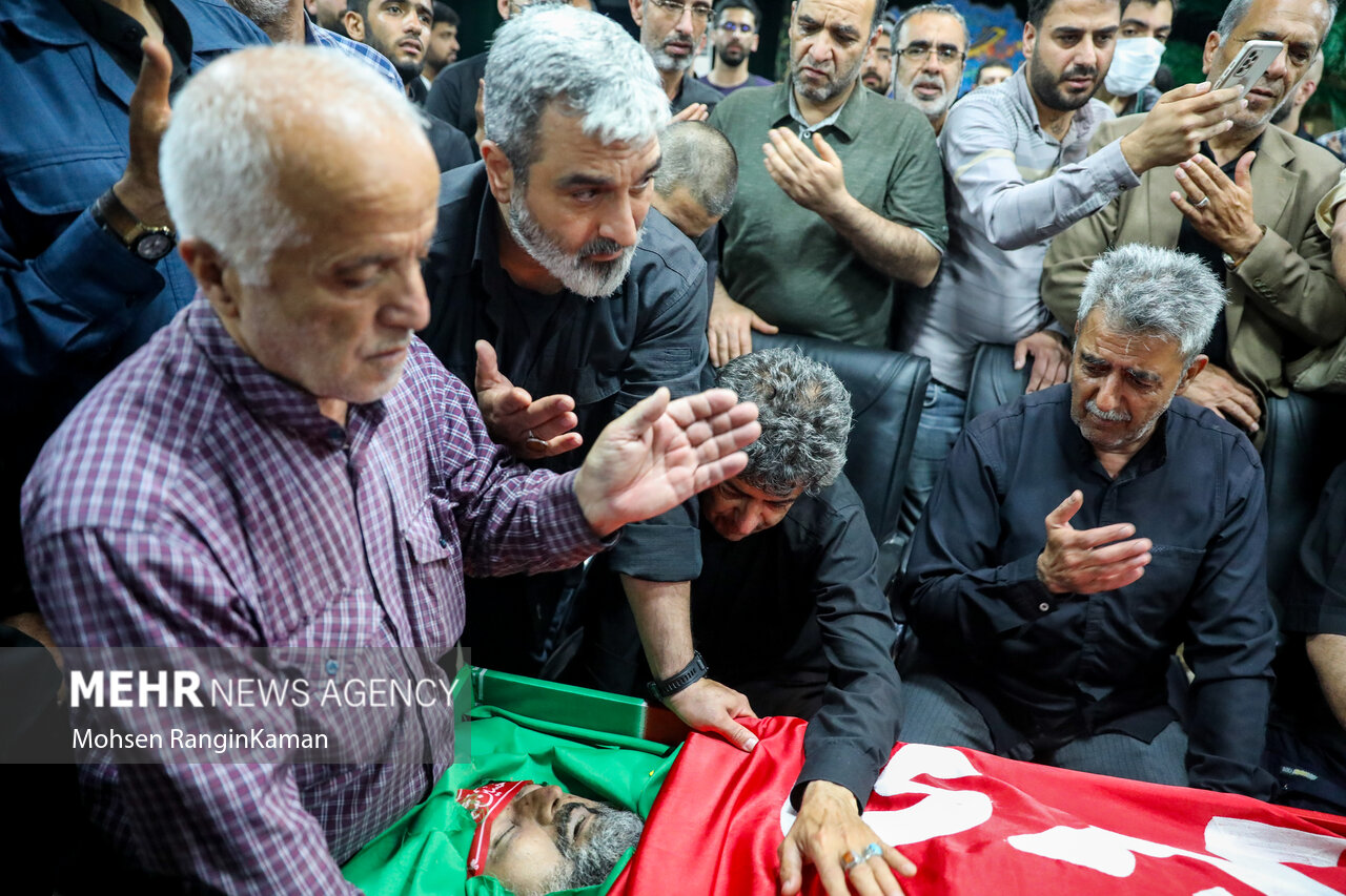 وداع با پیکر مطهر شهید «سعید آبیار» در معراج شهدای تهران