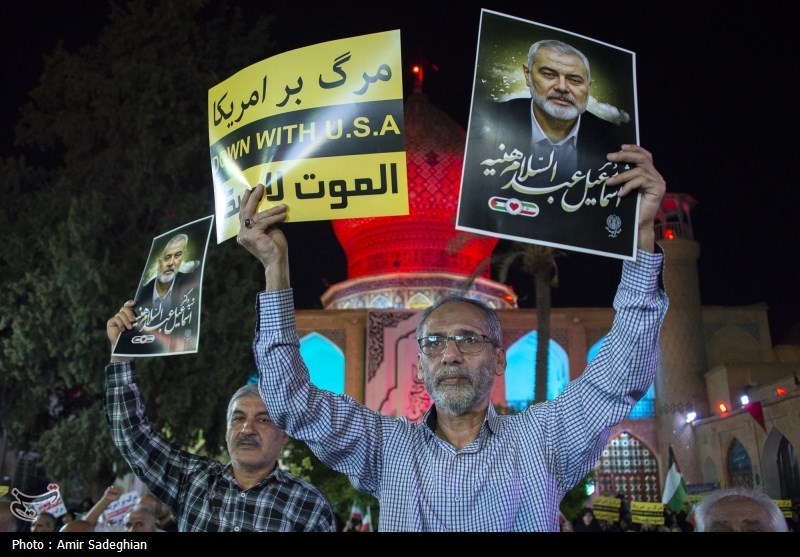 تجمع مردمی در پی محکومیت ترور شهید اسماعیل هنیه 