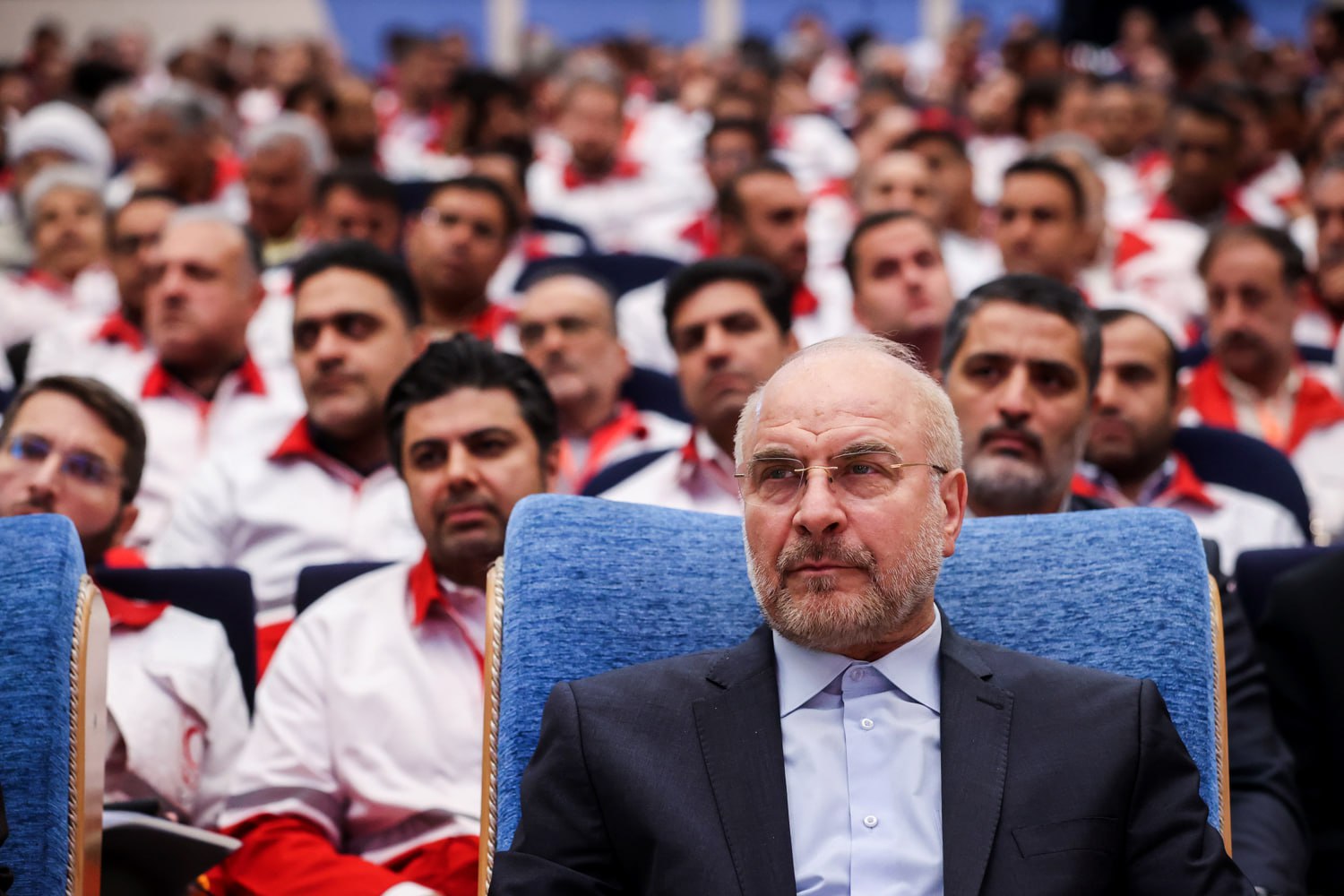 حضور قالیباف در همایش روز جهانی هلال‌احمر