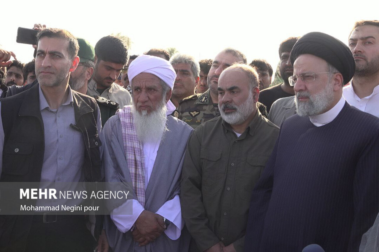 حضور رییس جمهور در مناطق سیل‌زده بلوچستان
