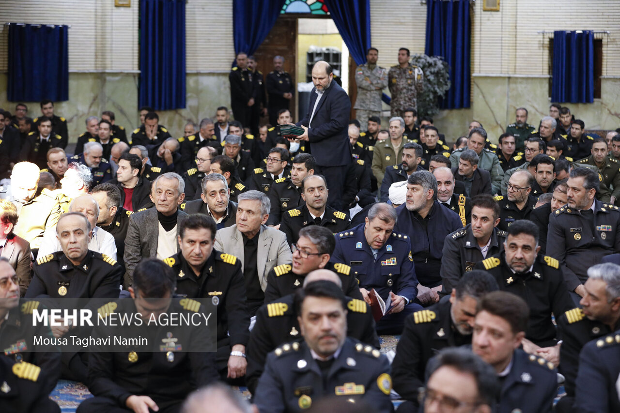 مراسم ترحیم پدر دریادار شهرام ایرانی فرمانده نداجا