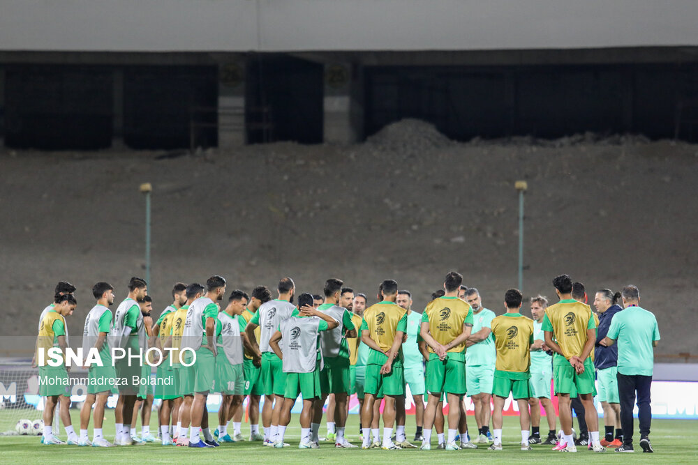 تمرین تیم ملی فوتبال ایران