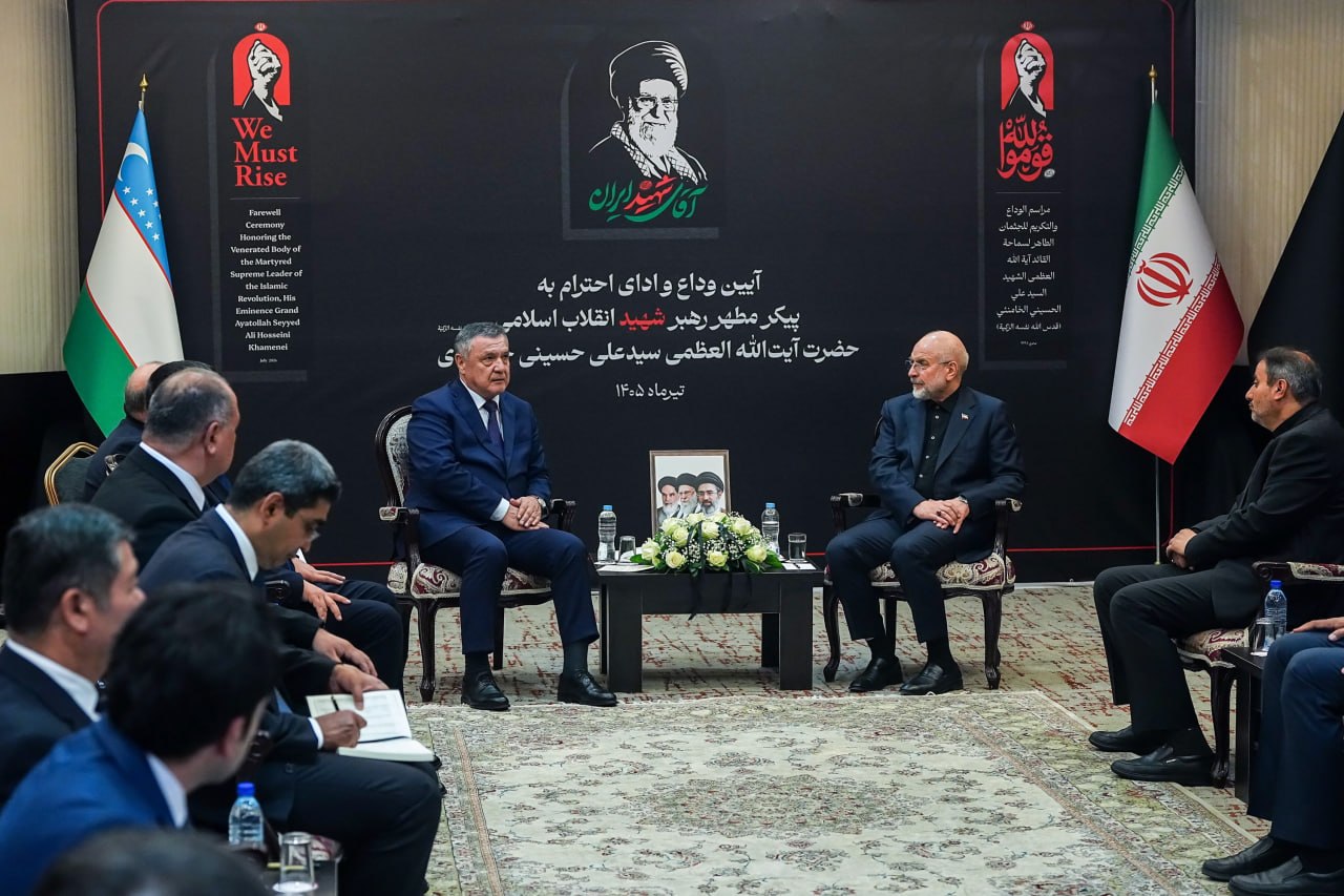 دیدار نورالدین اسماعیل‌اف رئیس مجلس ازبکستان با قالیباف 