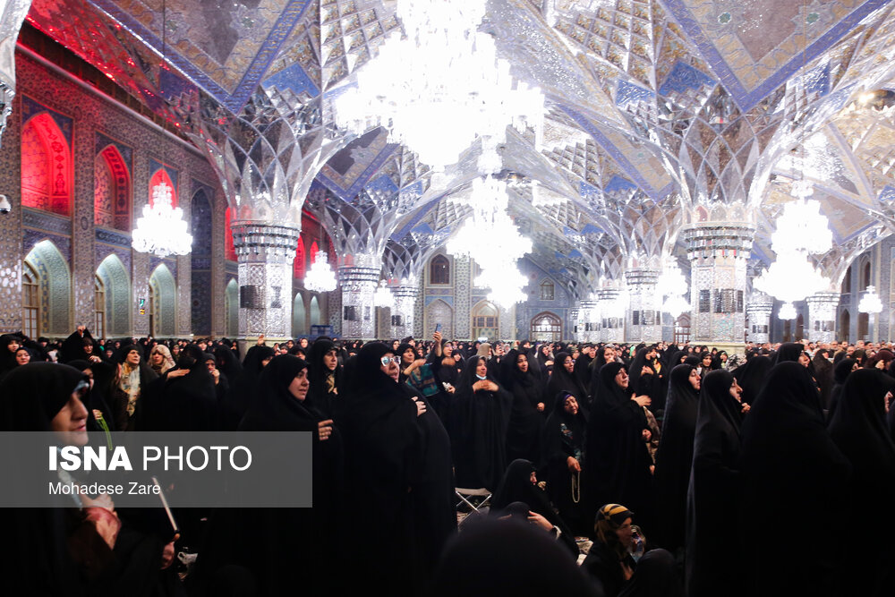 مراسم وداع با شهدای مرزبانی و دفاع مقدس در حرم مطهر رضوی