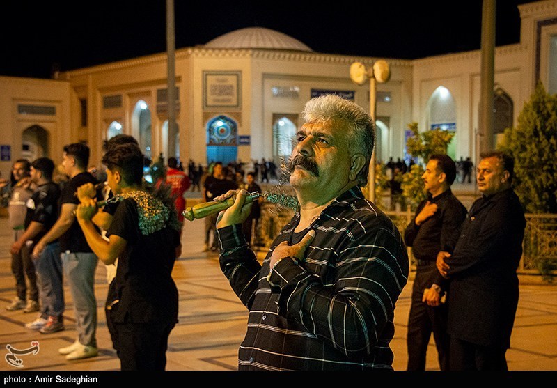 مراسم عزاداری شب هفتم محرم در حرم مطهر حضرت شاهچراغ (ع)