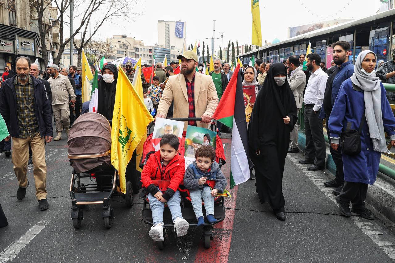 حضور قالیباف در راهپیمایی روز جهانی قدس - تهران