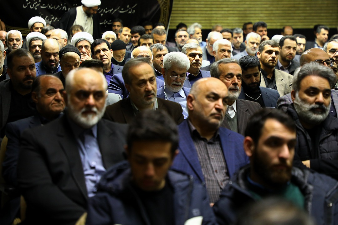 حضور قالیباف در مراسم ختم همسر رئیس کمیته امداد امام(ره)