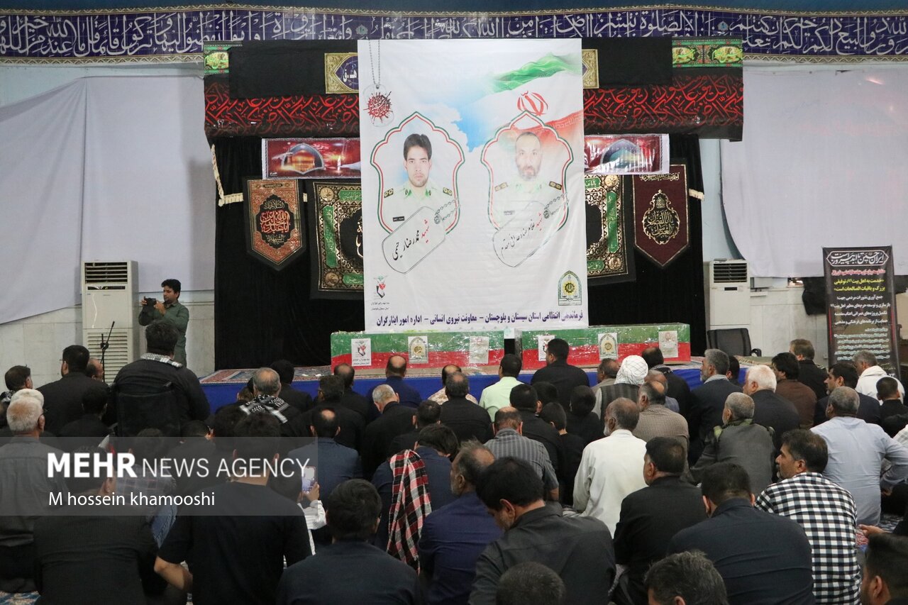 مراسم تشییع شهدای حادثه تروریستی دامن در شهر زابل