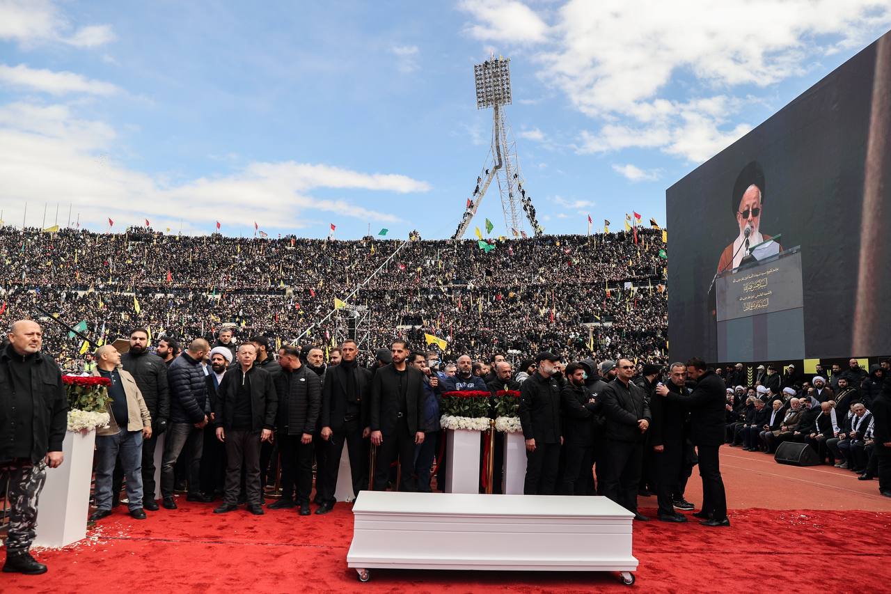 حضور قالیباف در مراسم تشییع پیکر رهبران شهید مقاومت