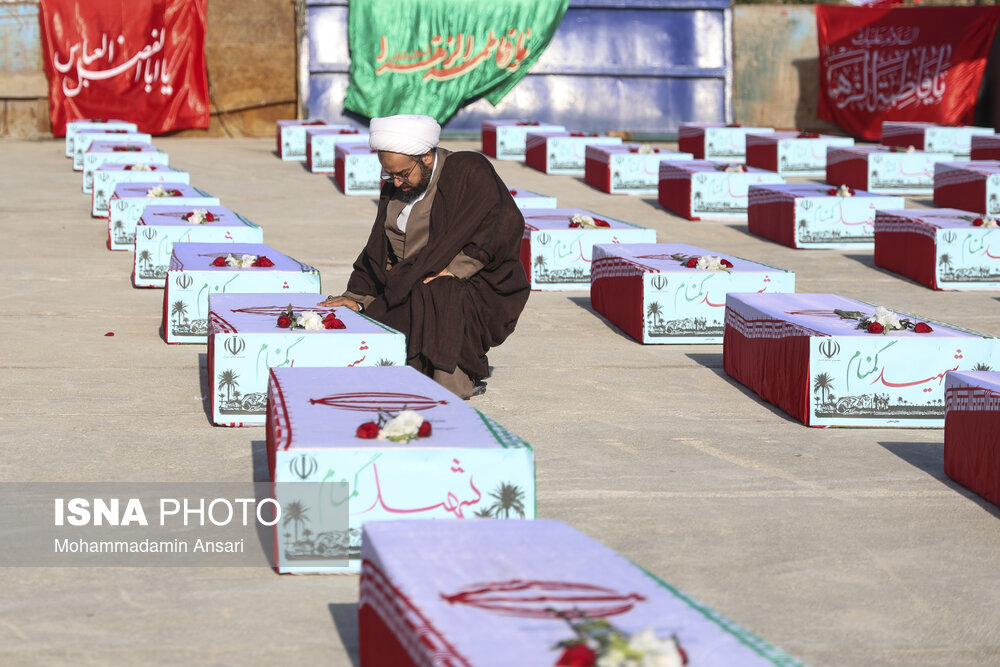 ورود پیکر پاک ۸۵ شهید دفاع مقدس از مرز آبی اروند