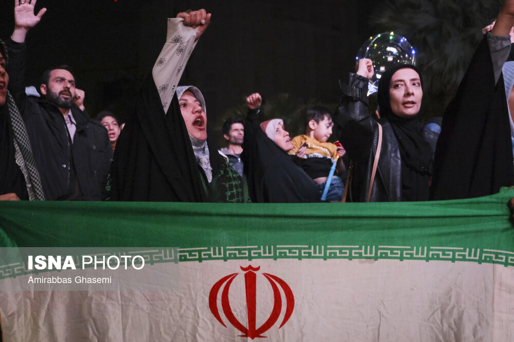 اجتماع مردم تهران در حمایت از تنبیه رژیم متجاوز اسرائیل توسط ایران