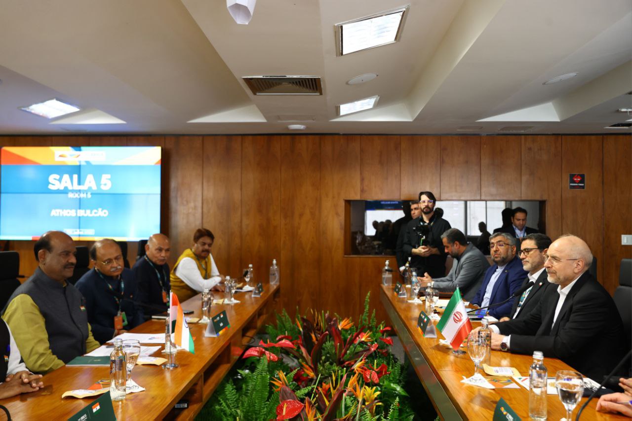 دیدار و نشست قالیباف و هیات پارلمانی با اوم برلا، رئیس مجلس نمایندگان هند