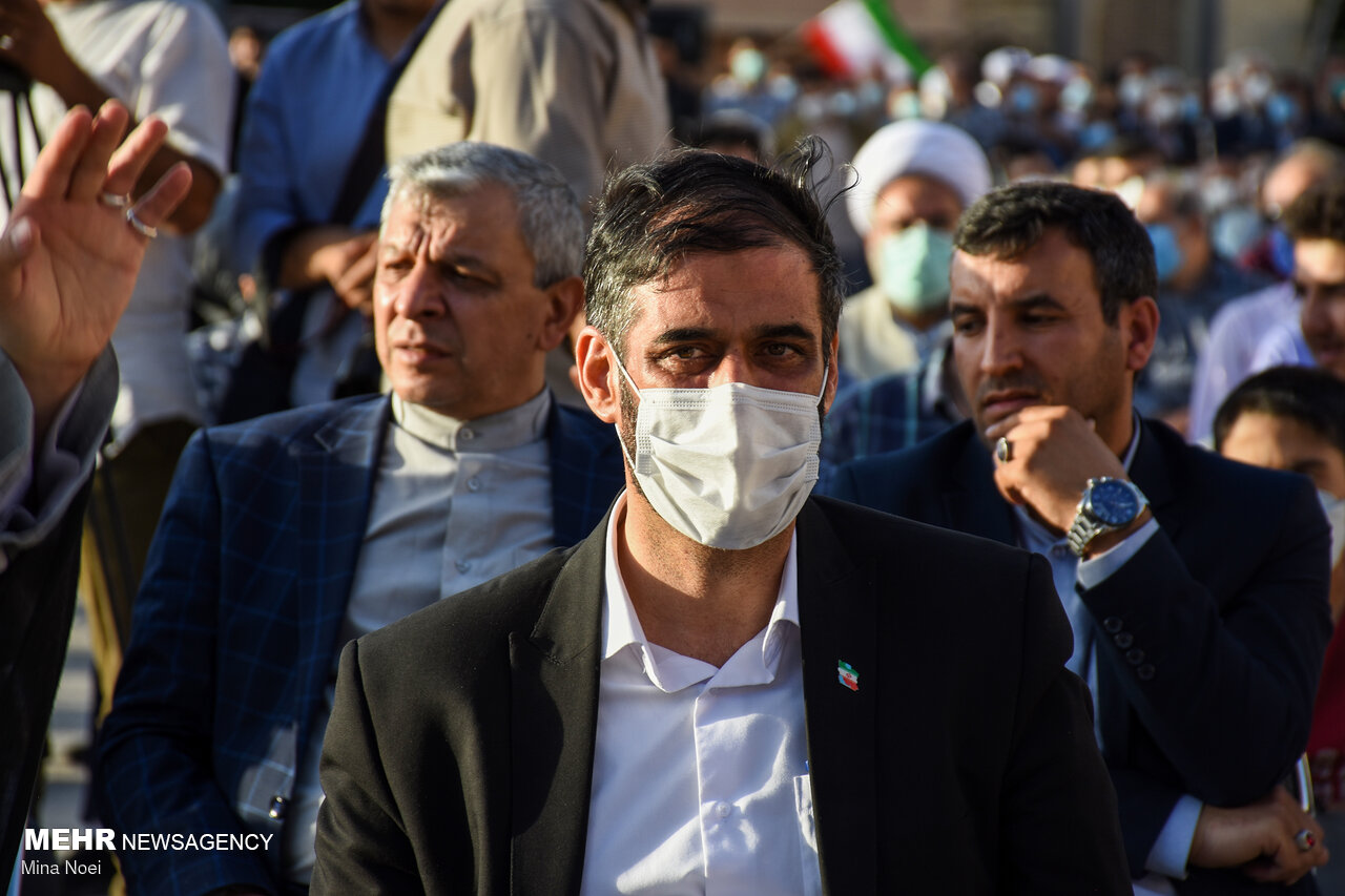 سعید محمد در اجتماع حامیان رئیسی در تبریز