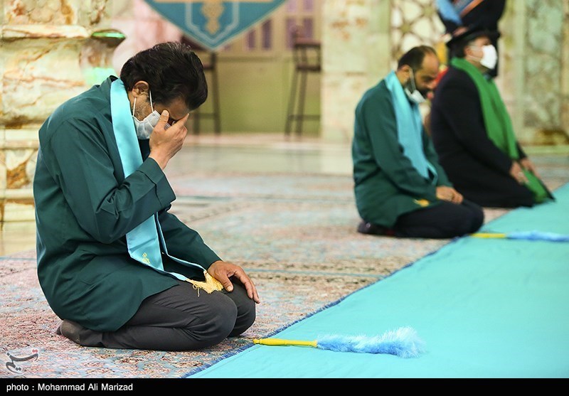 آیین غباروبی مسجد مقدس جمکران در آستانه ماه رمضان