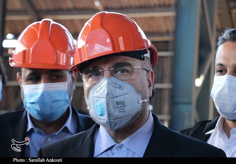 تصاویر بازدید قالیباف از کارخانه فولاد زرند 