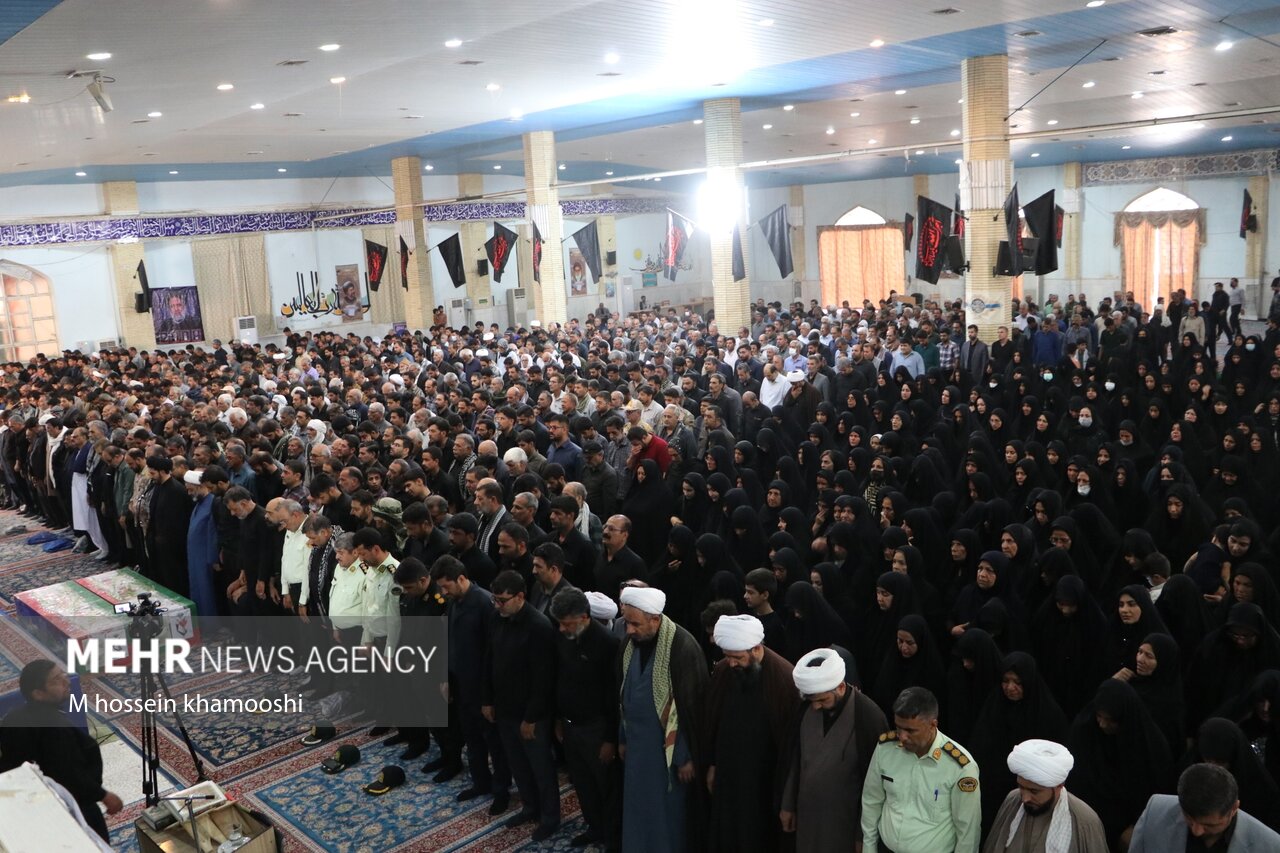 مراسم تشییع شهدای حادثه تروریستی دامن در شهر زابل