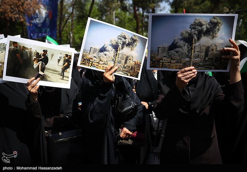 تجمع دانشجویان دانشگاه تهران در حمایت از غزه