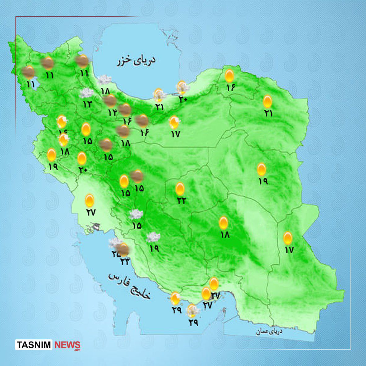 هوای استان ها