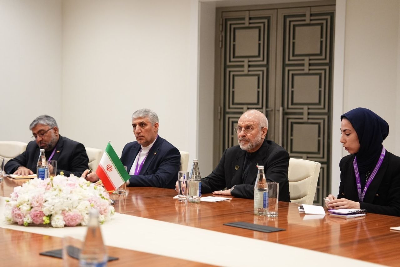 دیدار و گفت‌و‌گوی قالیباف با صاحبه غفاروا رئیس مجلس ملی آذربایجان  