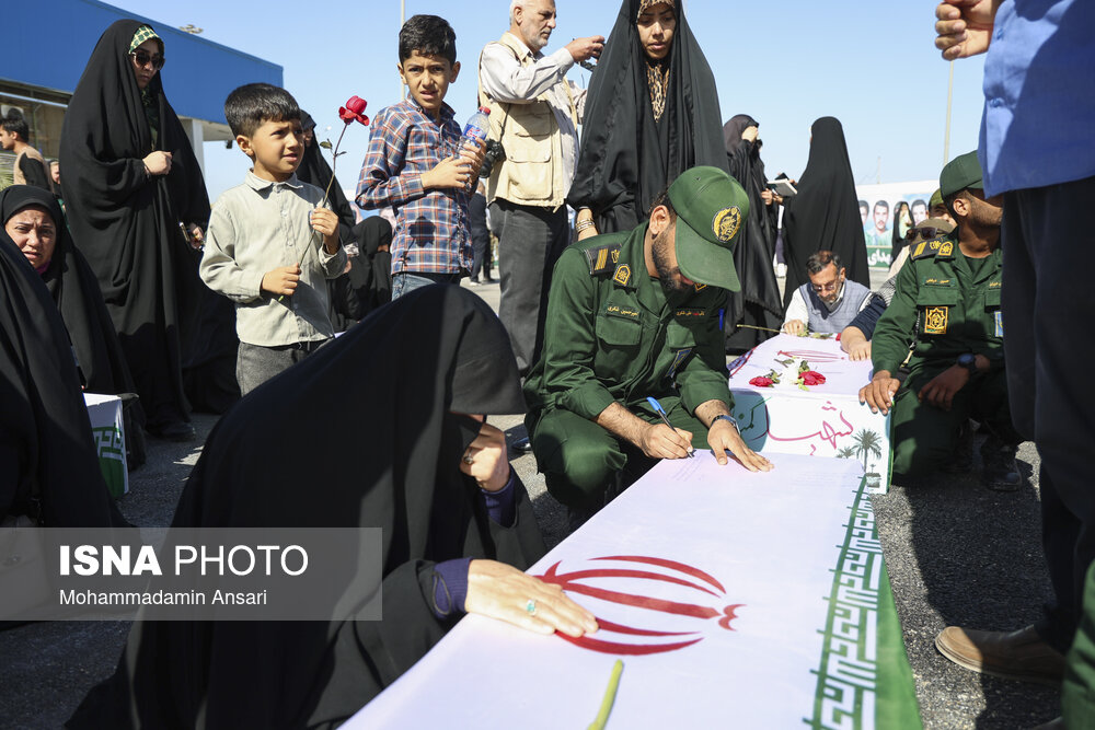 ورود پیکر پاک ۸۵ شهید دفاع مقدس از مرز آبی اروند