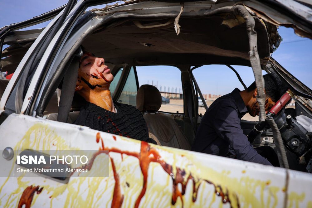 مانور آمادگی و مراسم پاسداشت آتش‌نشانی