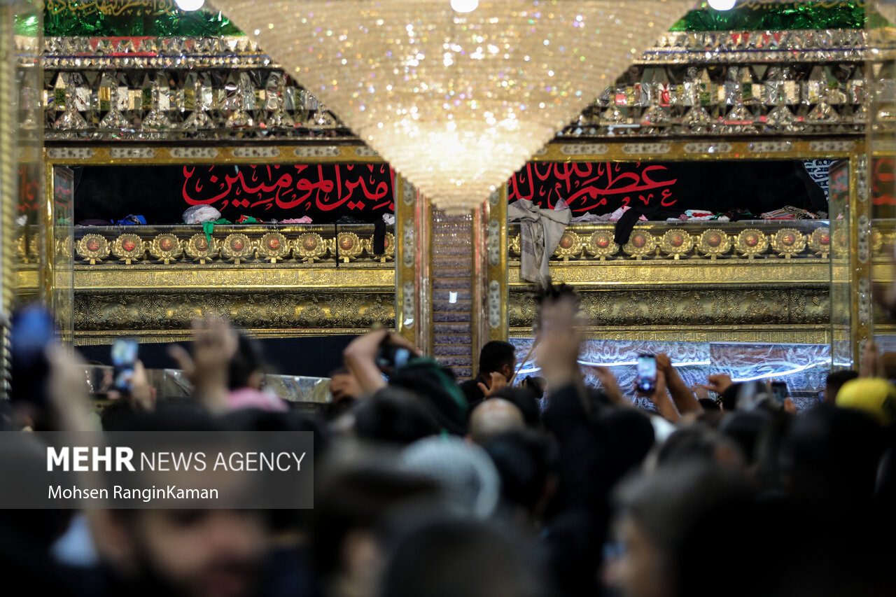 حال و هوای حرم مطهر علوی در اربعین حسینی
