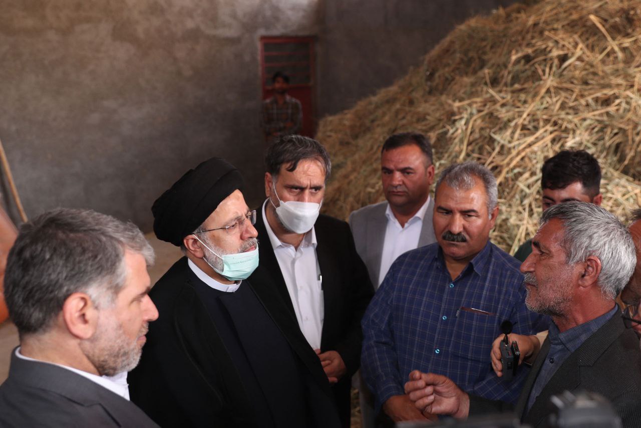 حضور رئیسی در شهرک دامپروری قارلق