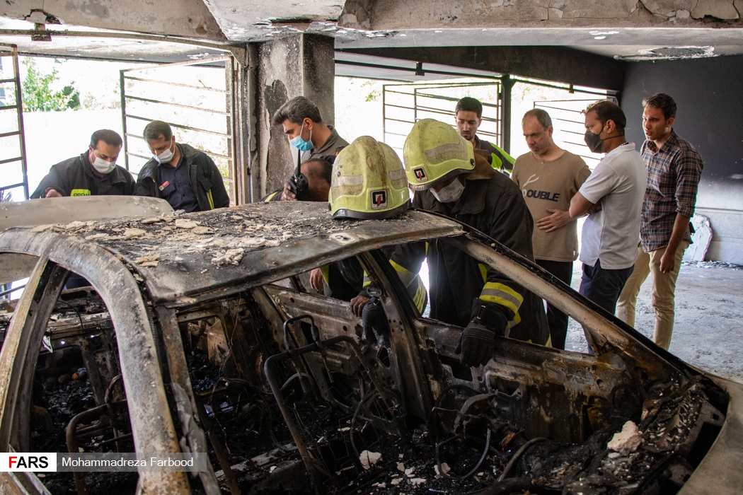 آتش سوزی در مجتمع مسکونی