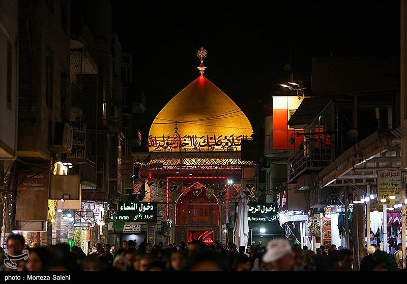  حال و هوای حرم مطهر حضرت علی (ع) در آستانه اربعین