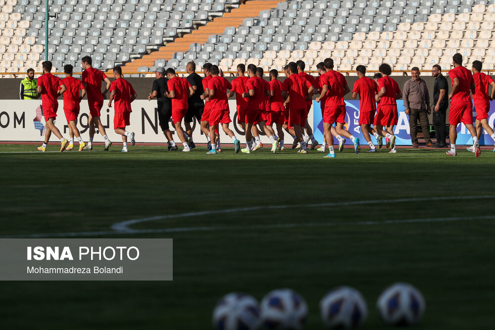 تمرین و نشست خبری تیم فوتبال پرسپولیس پیش از دیدار با النصر عربستان
