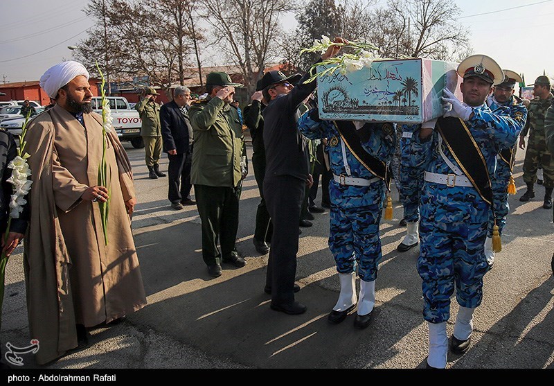 مراسم استقبال از ۶ شهید گمنام در پایگاه شکاری شهید نوژه همدان