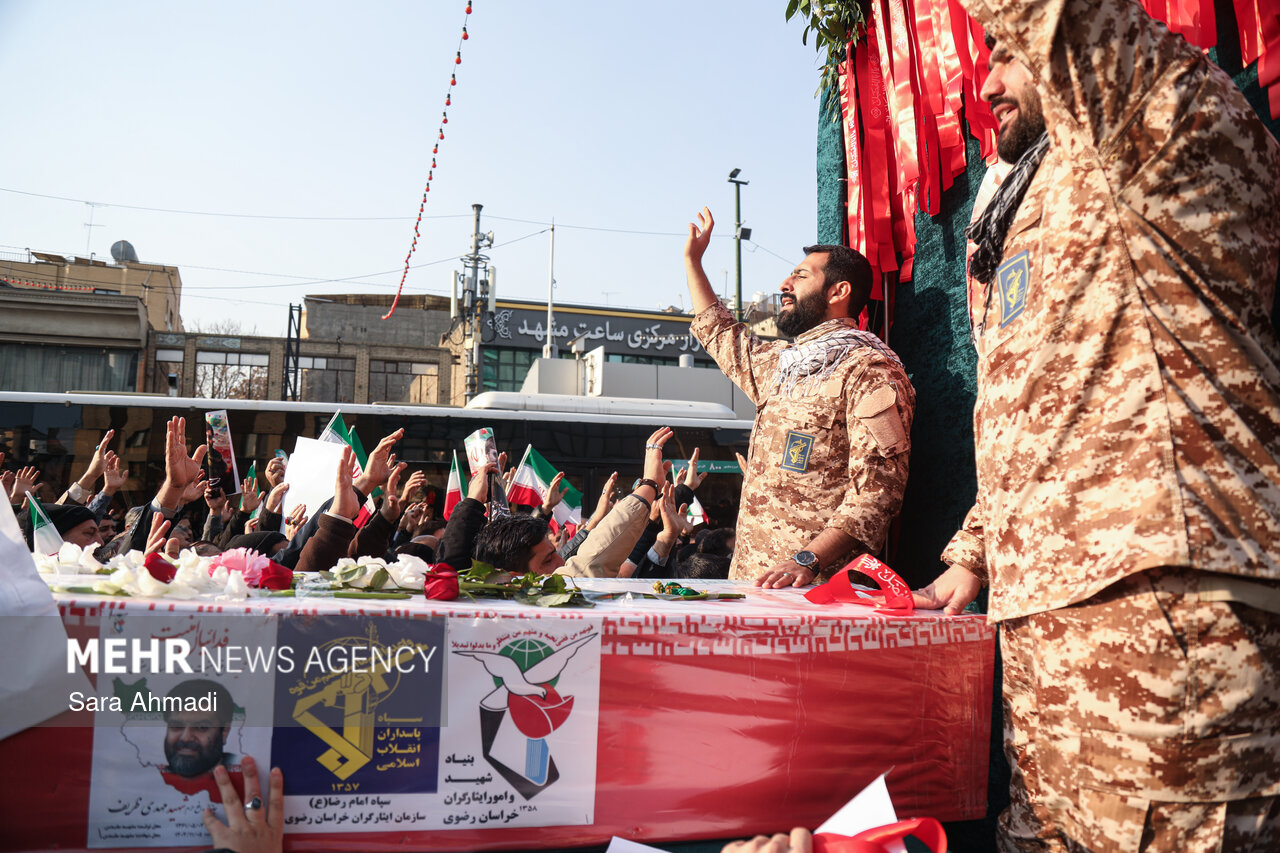 تشییع پیکر مطهر جانباز شهید مدافع امنیت «مهدی ظریف»