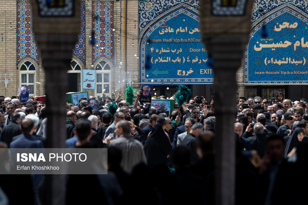 تدفین شهید طهرانچی و همسرش در حرم حضرت عبدالعظیم(ع)