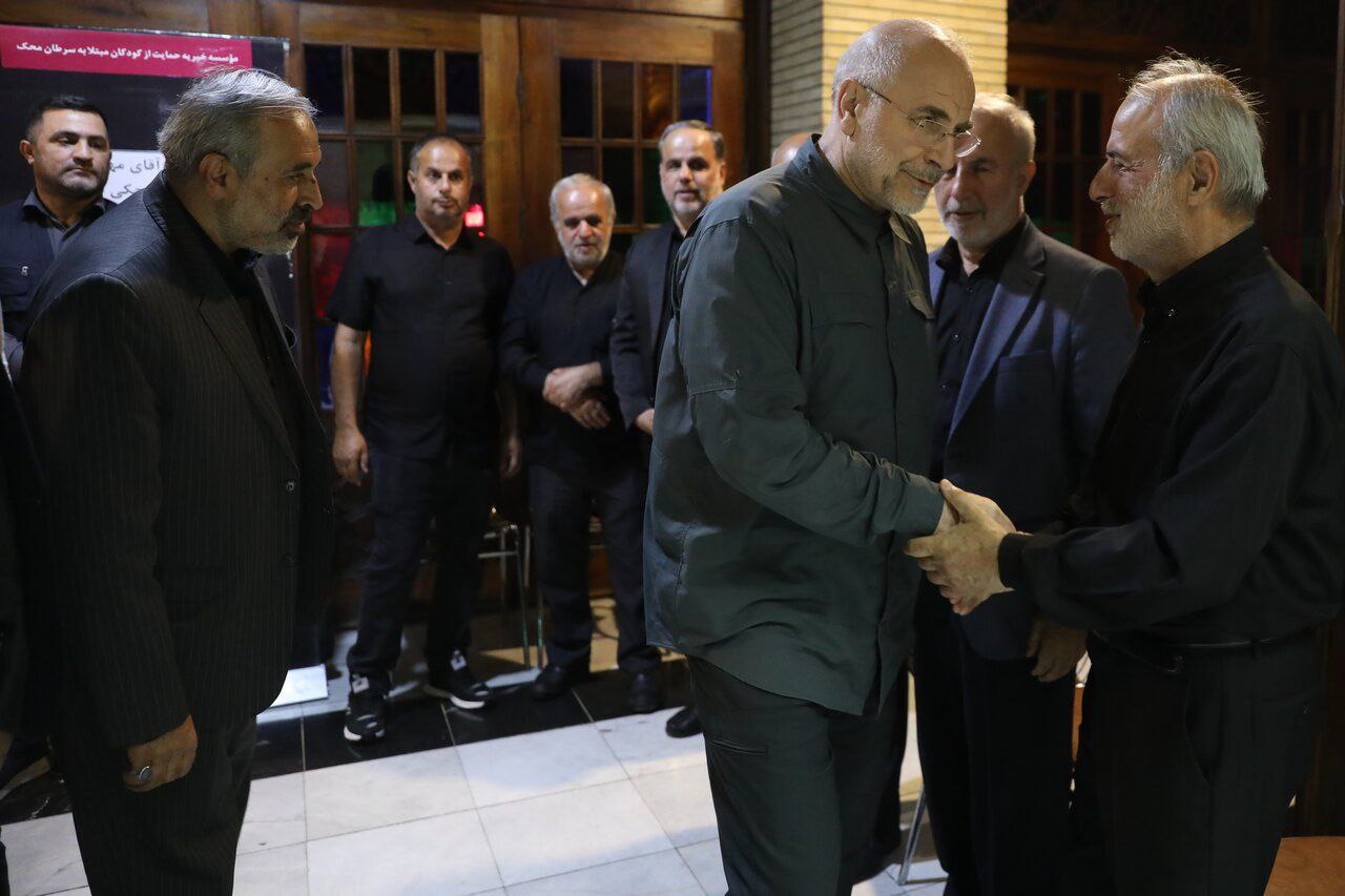 حضور رئیس مجلس در مراسم ختم پدر کوچکی نژاد