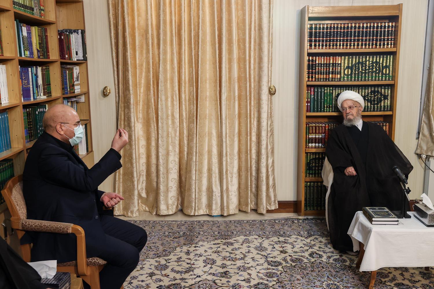 دیدار قالیباف با مراجع عظام تقلید در قم