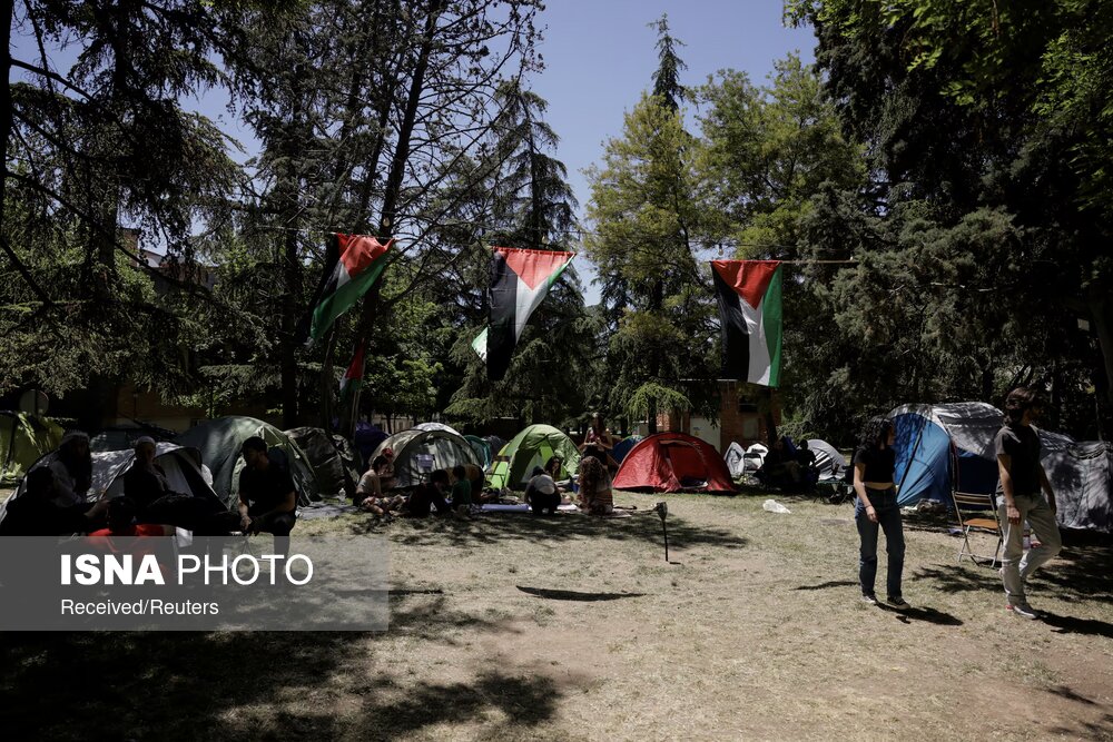 تجمع دانشجویان آمریکا و اروپا در حمایت از مردم فلسطین