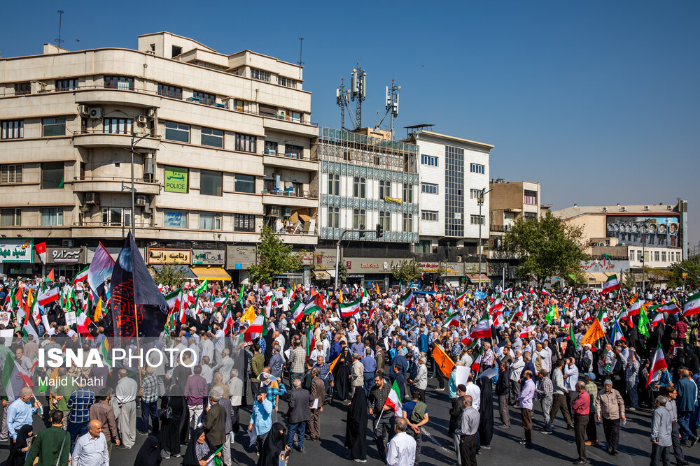 راهپیمایی حمایت از مردم غزه - تهران