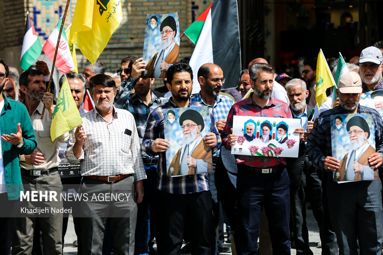 تجمع اصناف و بازاریان اصفهان در حمایت از مردم فلسطین