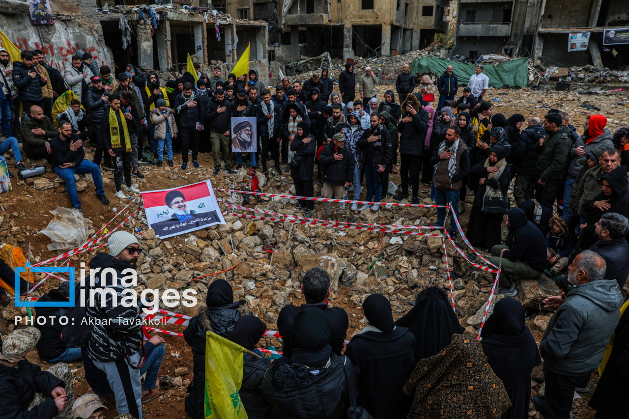 محل شهادت «سید حسن نصرالله» در ضاحیه