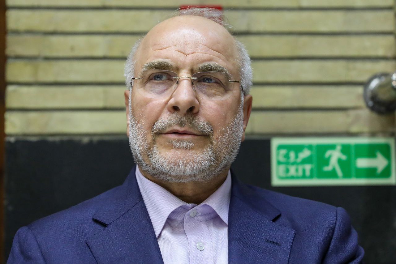 قالیباف در مراسم ترحیم والده غلامعلی حداد عادل