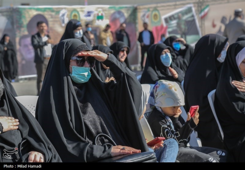 مراسم تشییع پیکر شهید گمنام در فرودگاه اهواز