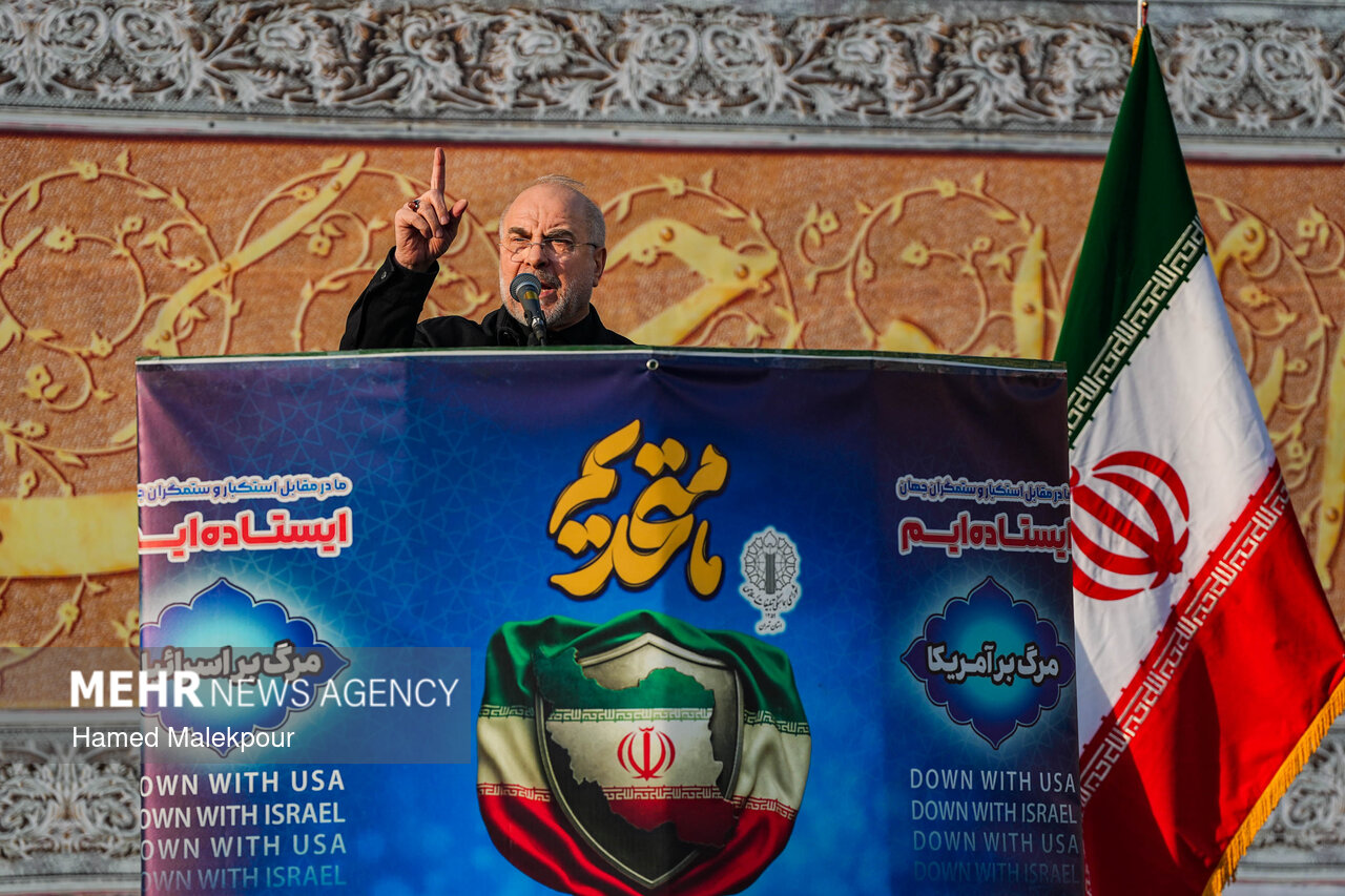 تجمع همبستگی ملی با سخنرانی رئیس مجلس