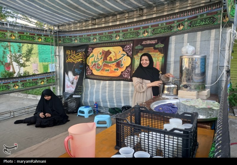 خدمت رسانی در قلب مسیر پیاده روی