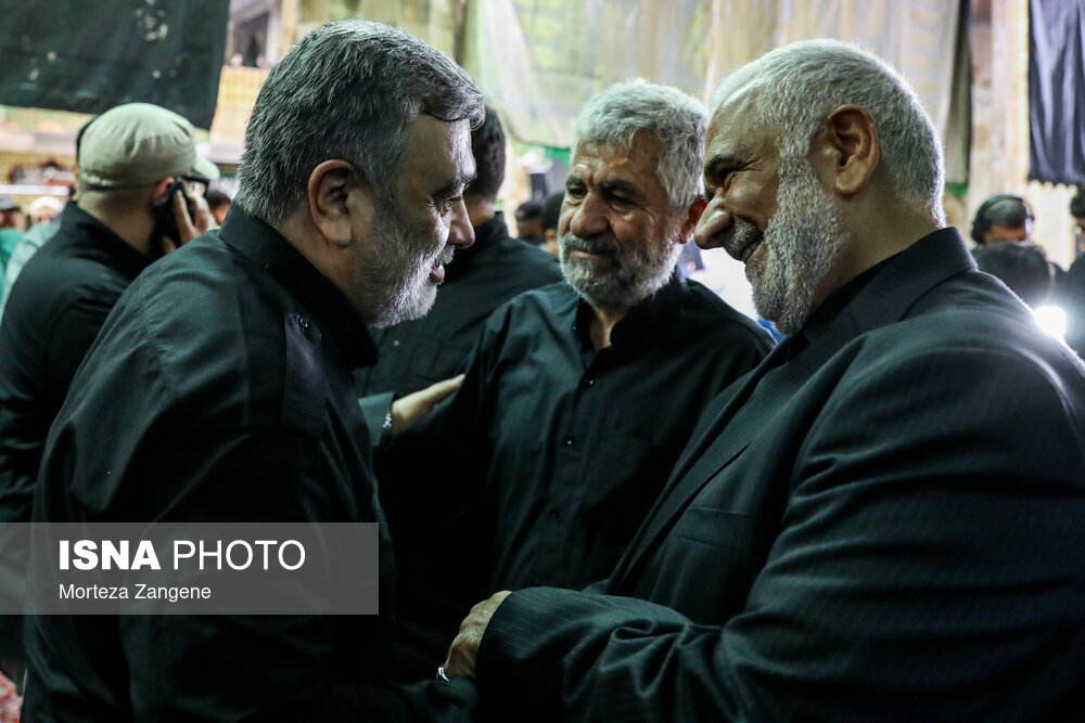 مراسم سالگرد شهادت اسماعیل هنیه و چهلم سردار ایزدی